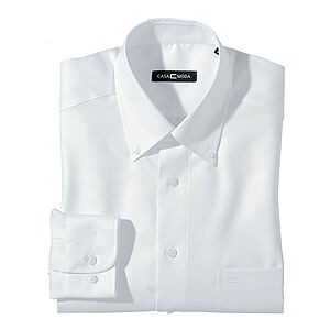 CasaModa | Oxford Hemd | Bgelfreie Baumwolle | Button-Down-Kragen | Weiss