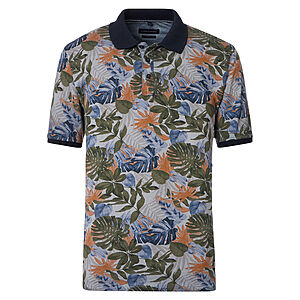 CasaModa | Polo mit floralem Print | Reine Baumwolle | Druck