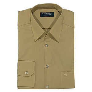 CasaModa | Popeline Hemd | Langarm | Vario-Kragen | Camel