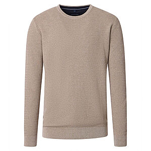 CasaModa | Rundhals-Pullover | Baumwolle Strukturstrick | Beige