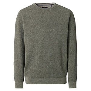 CasaModa | Rundhals-Pullover | Baumwolle Strukturstrick | Gr�n