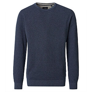 CasaModa | Rundhals-Pullover | Baumwolle Strukturstrick | Marine