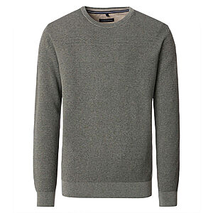 CasaModa | Rundhals-Pullover | Baumwolle Strukturstrick | Schilf