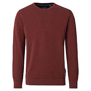 CasaModa | Rundhals-Pullover | Baumwolle Strukturstrick | Terra