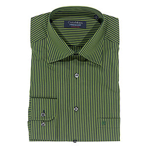 CasaModa | Semi-Dress-Hemd | Bgelfreie Baumwolle | Kent-Kragen | Grn Streifen