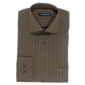 CasaModa | Semi-Dress Hemd | Kent-Kragen | Bgelfreie Baumwolle | Braun