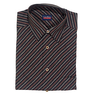CasaModa | Sport-Hemd | Langarm | Schwarz Terra Diagonal Streifen