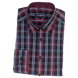 CasaModa | Sport-Hemd | Langarm | Rot-Karo