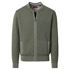 CasaModa | Strickjacke | Baumwolle Strukturstrick | Gr�n