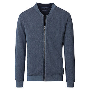 CasaModa | Strickjacke | Baumwolle Strukturstrick | Stahlgrau