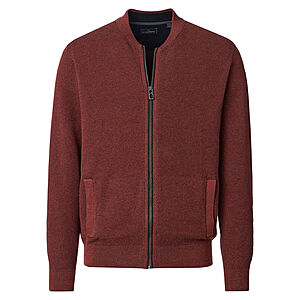 CasaModa | Strickjacke | Baumwolle Strukturstrick | Terra