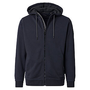 CasaModa | Sweat Jacke mit Kapuze | Elastische Baumwolle | Blau
