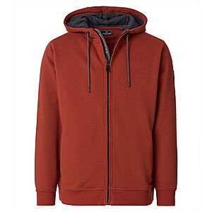 CasaModa | Sweat Jacke mit Kapuze | Elastische Baumwolle | Rot