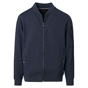 CasaModa | Sweatjacke | Hochwertige Baumwolle | Comfort Fit | Blau