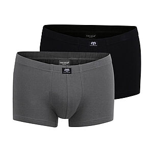 Ceceba | Sport-Pants 2er Pack | Konvex | Elastische Baumwolle | 1 Grau 1 Schwarz