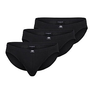 Ceceba | Sport-Slip 3er Pack | Konvex | Elastische Baumwolle | Schwarz