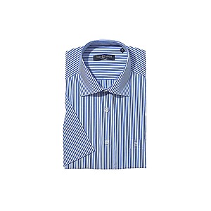 City Hemd Halbarm wei/blau