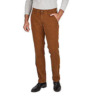 Club of Comfort | Noble Baumwoll-Chinos | Flat Front | Cognac