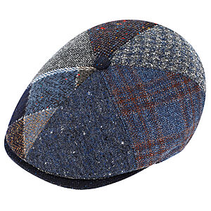 Fiebig | 6-Panel Schieber-Mtze | Patchwork Blau