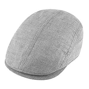 Fiebig | Sommerliche Flatcap | Reines Leinen | Stein