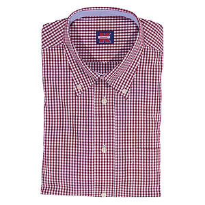 Freizeithemd | Button-down-Kragen | Baumwoll-Popeline |&nbsp;Rot&nbsp;Karo&nbsp;