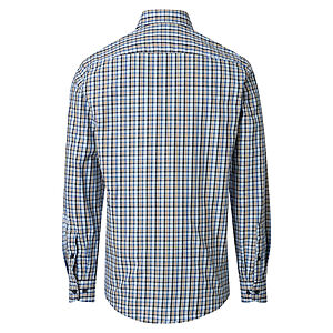 Redmond | Freizeithemd | Button-Down-Kragen | Baumwolle Twill| Blau Karo