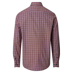 Redmond | Freizeithemd | Button-Down-Kragen | Baumwolle Twill | Rot Karo