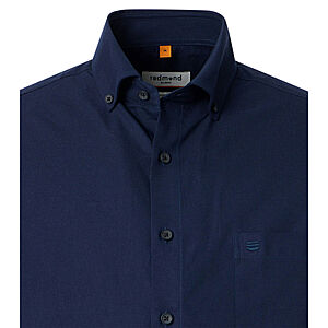 Redmond | Kurzarmhemd | Baumwolle | Button Down Kragen | Marine