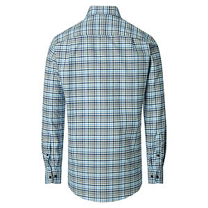 Redmond | Freizeithemd | Langarm | Baumwolle | Button-Down-Kragen | Karo Blau