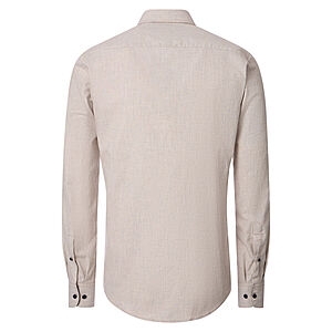 CasaModa | Freizeithemd | Baumwoll-Twill | Kent-Kragen | Natur Melange