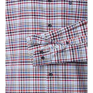 Redmond | Freizeithemd | Langarm | Baumwolle | Button-Down-Kragen | Karo Rot