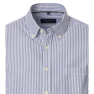 CasaModa | Freizeithemd | Baumwoll-Oxford | Button down Kragen | Blau Streifen