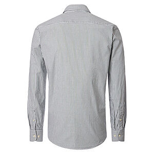 CasaModa | Freizeithemd | Baumwoll-Oxford | Button down Kragen | Oliv Streifen