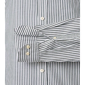 CasaModa | Freizeithemd | Baumwoll-Oxford | Button down Kragen | Oliv Streifen
