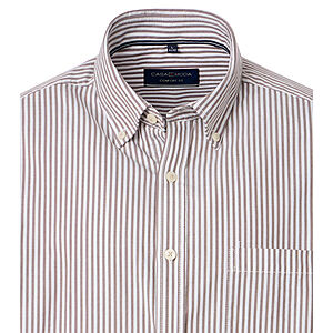 CasaModa | Freizeithemd | Baumwoll-Oxford | Button down Kragen | Beige Streifen