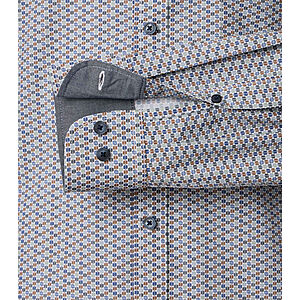 CasaModa | Freizeithemd | Popeline Minimal-Druck | Button down Kragen | Grau