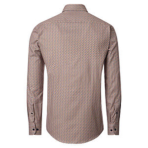 CasaModa | Freizeithemd | Popeline Minimal-Druck | Button down Kragen | Terra