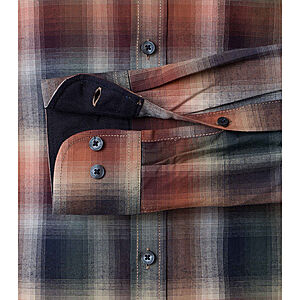 CasaModa | Twill-Hemd Langarm | Button down Kragen | Karo Braun