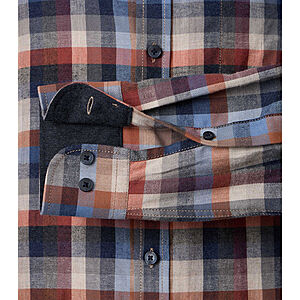 CasaModa | Flanell-Hemd | Baumwolle | Comfort Fit | Button-down-Kragen | Multicolour Karo