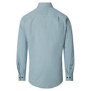 Redmond | Freizeithemd | Langarm | Baumwolle | Kent-Kragen | Druck Blau