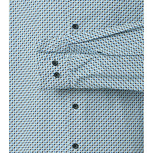 Redmond | Freizeithemd | Langarm | Baumwolle | Kent-Kragen | Druck Blau