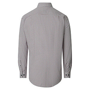 Redmond | Freizeithemd | Langarm | Baumwolle | Kent-Kragen | Druck Rot