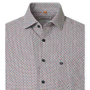 Redmond | Freizeithemd | Langarm | Baumwolle | Kent-Kragen | Druck Rot