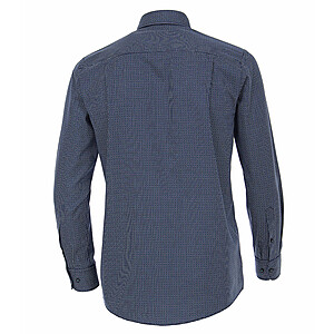Casa Moda | Langarm-Hemd | Kent-Kragen | Baumwolle-Twill | Minimaldruck | Blau