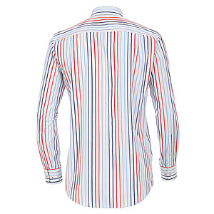   Casa Moda | Langarmhemd | Button Down Kragen | Sportstreifen | Baumwolle Moulin | Rot