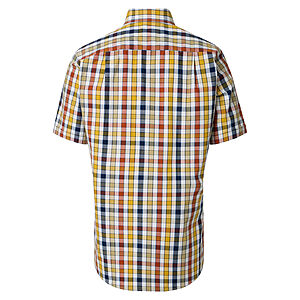 Redmond | Freizeithemd Kurzarm | Baumwolle | Kent-Kragen | Terra Karo