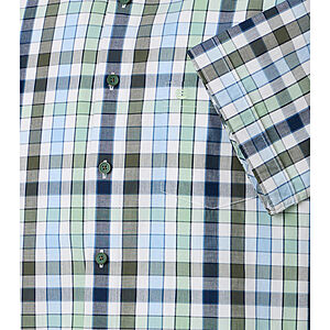 Redmond | Freizeithemd Kurzarm | Baumwolle | Kent-Kragen | Gr�n Karo