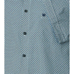 Redmond | Freizeithemd Kurzarm | Baumwolle | Kent Kragen | Blau Minimal Druck