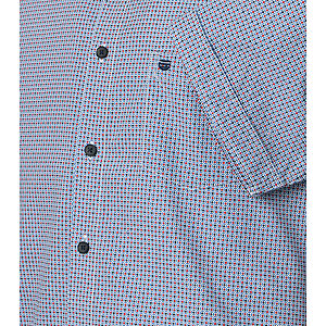 Redmond | Freizeithemd Kurzarm | Baumwolle | Kent Kragen | Rot Minimal Druck