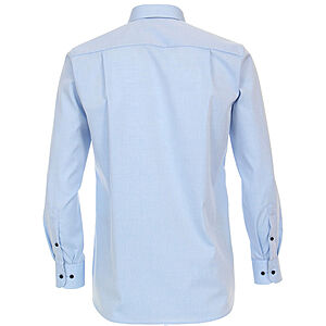 Casa Moda | City Hemd | B�gelfreie Baumwolle | Kent-Kragen | Hellblau mit Besatz